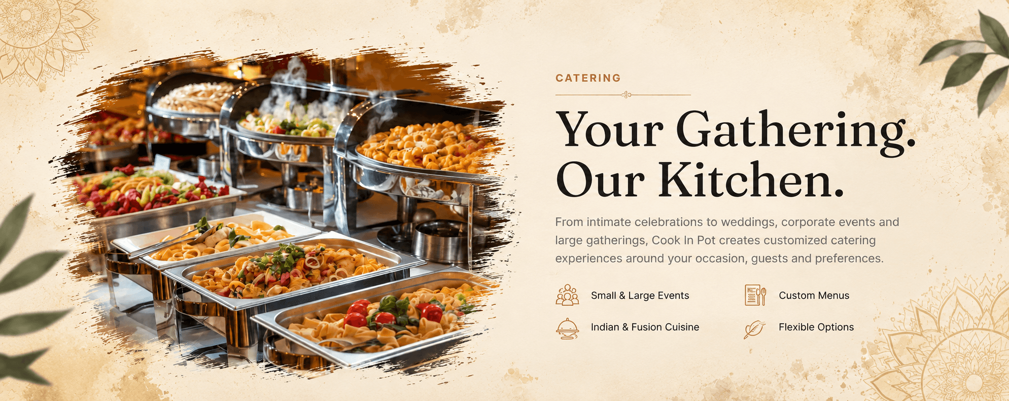 A generous buffet spread